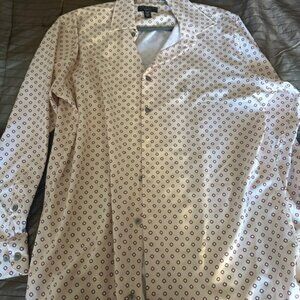 Alfani Men's Slim Fit Geo Print Dress Shirt